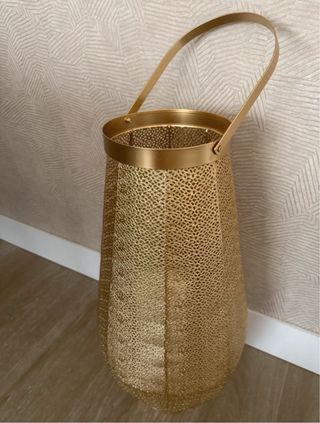Farol dorado metal - Decoración