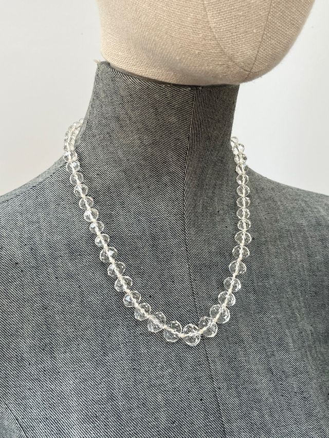 Collana vintage perle cristallo