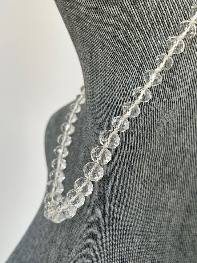 Collana vintage perle cristallo