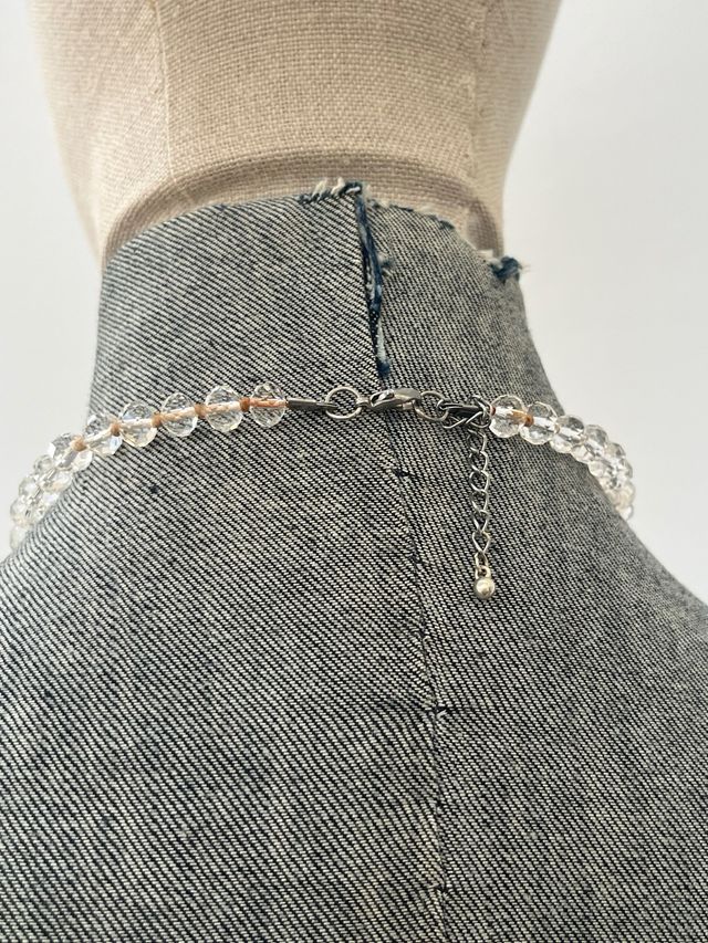 Collana vintage perle cristallo