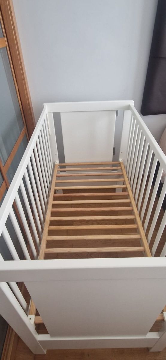 Cuna bebé blanca + colchón Ecus Kids