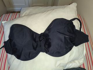 Bikini negro - Sujetador sin tirantes busto grande