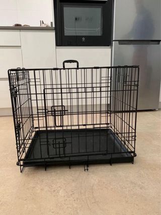 Jaula para perro plegable - Negra
