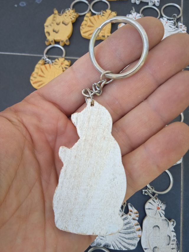 23 Portachiavi Gatti Vintage in Legno