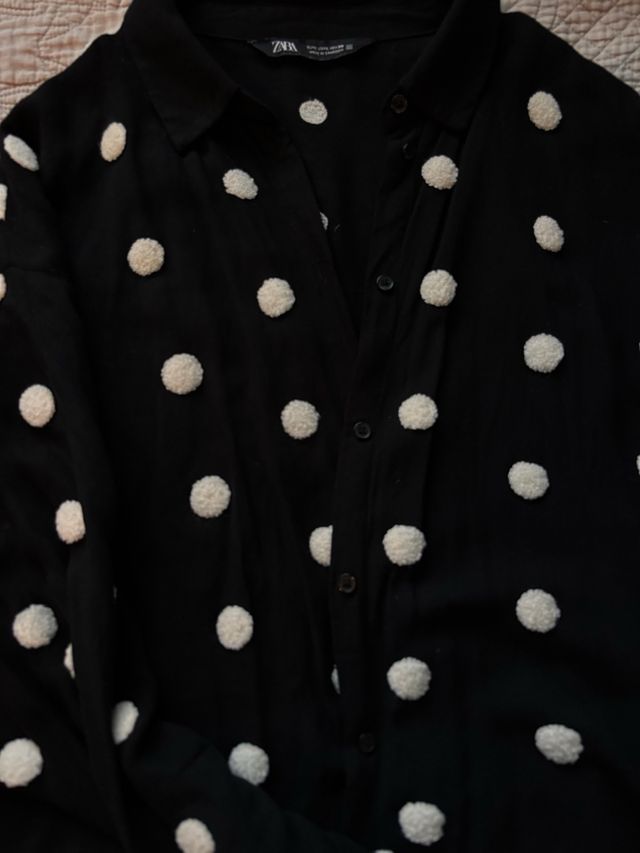 Camicia a pois Zara - nera e bianca