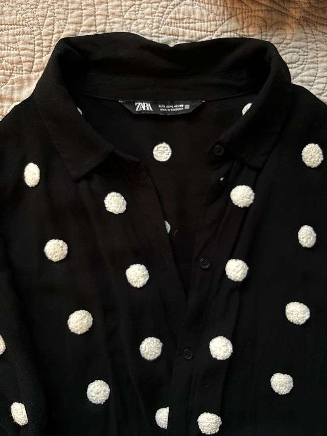 Camicia a pois Zara - nera e bianca