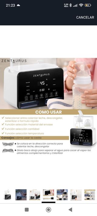 Esterilizador biberones Zentaurus