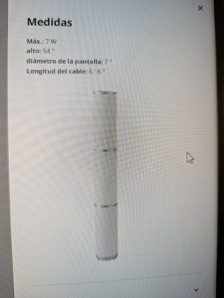 Lampara de pie Ikea blanca 