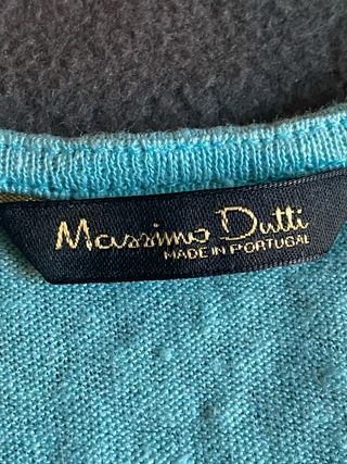 Blusa lino Massimo Dutti turquesa talla S
