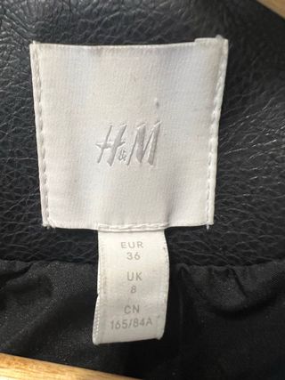Chaqueta negra H&M motorista talla S