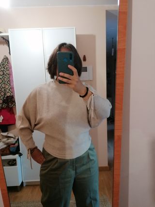 Jersey beige manga murciélago