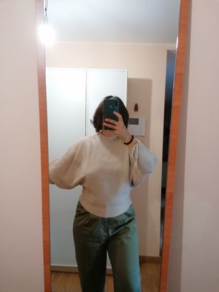 Jersey beige manga murciélago