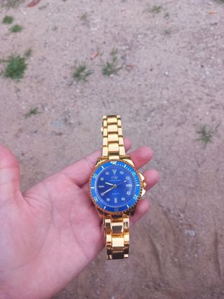 Reloj Oceanic Watch dorado y azul