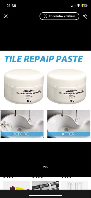 Pasta Reparación Cerámica Jaysuing 2x15g