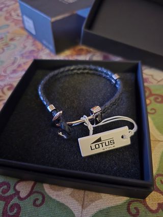 Pulsera Lotus Negra - Acero