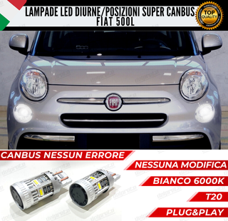 COPPIA T20 LED SUPER CANBUS DIURNE FIAT 500L