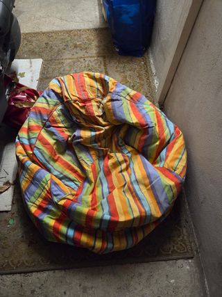 Puf rayas multicolor