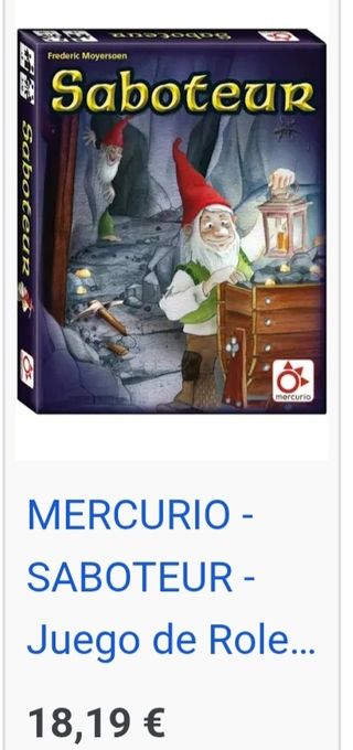 Saboteur juego de mesa Mercurio