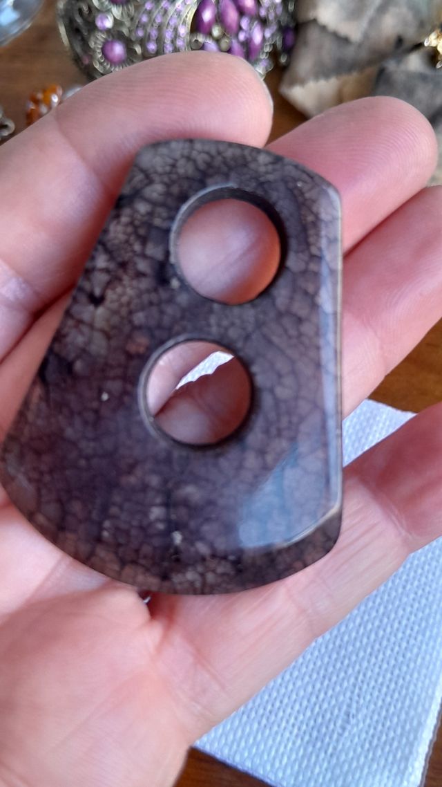 Colgante cuarzo gris-marrón