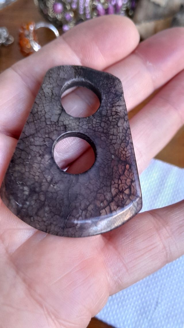 Colgante cuarzo gris-marrón