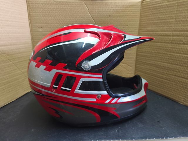Casco Motocross Mítaka Rosso-Nero TAGLIA (L)