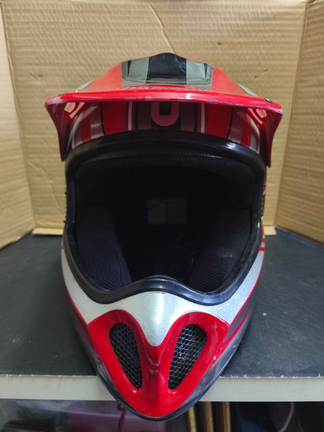 Casco Motocross Mítaka Rosso-Nero TAGLIA (L)