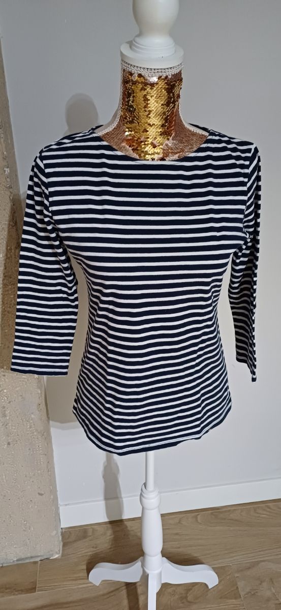 Camiseta rayas marineras manga 3/4