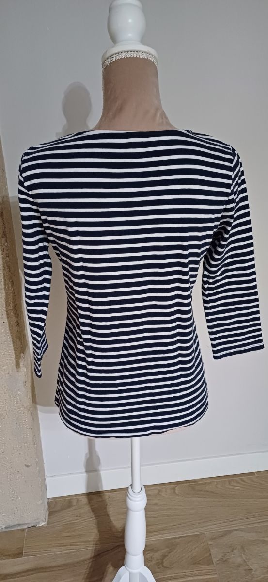 Camiseta rayas marineras manga 3/4