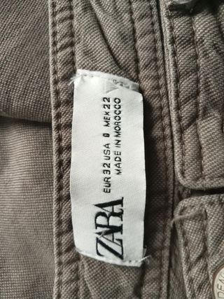 Pantalones cargo Zara marrón