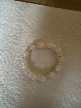 Pulsera cuentas blancas