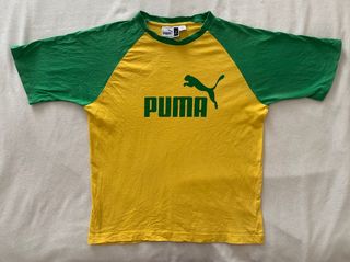 Camiseta Puma Brasil Talla L - Verde/Amarilla