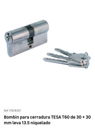 Bombín TESA T60 30+30mm