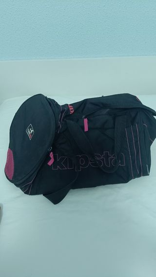 Kipsta - Bolsa deporte grande negra y rosa