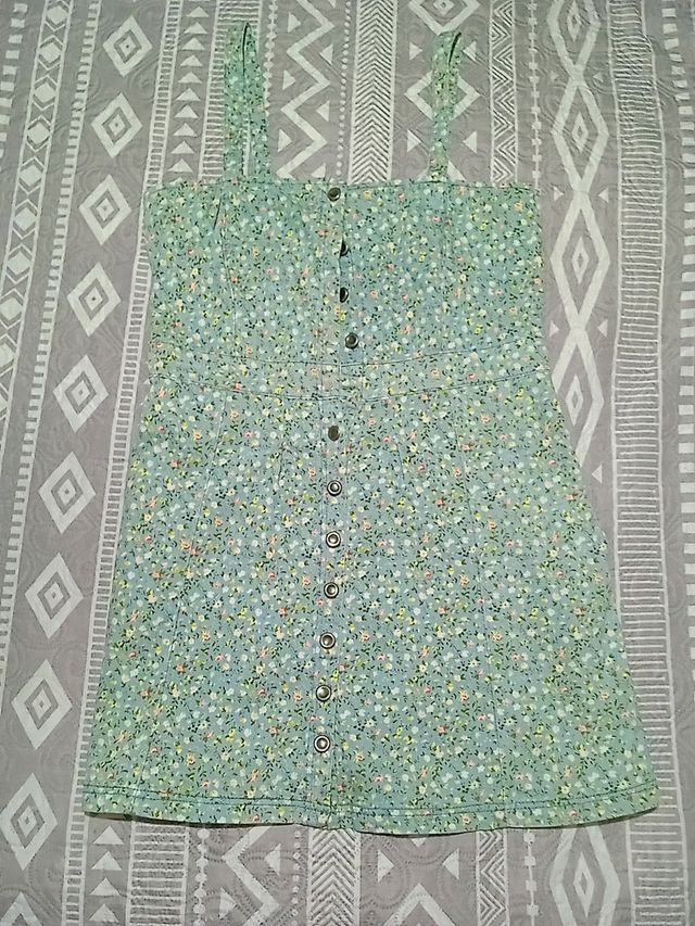 Vestido vaquero floral azul