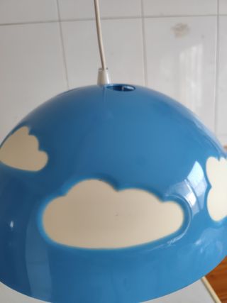 Lampara infantil nubes - azul