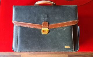 Cartera Orbis Piel Negra Marrón