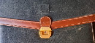 Cartera Orbis Piel Negra Marrón