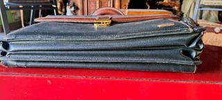 Cartera Orbis Piel Negra Marrón