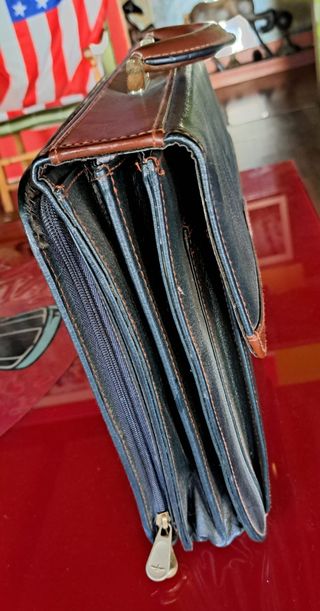 Cartera Orbis Piel Negra Marrón