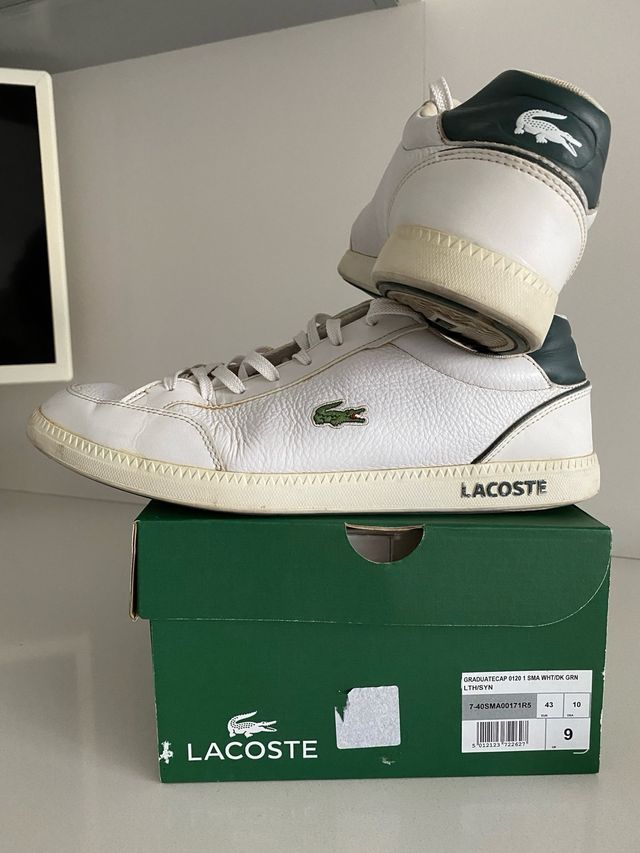 Zapatillas Lacoste Blancas y Verdes - Talla 43