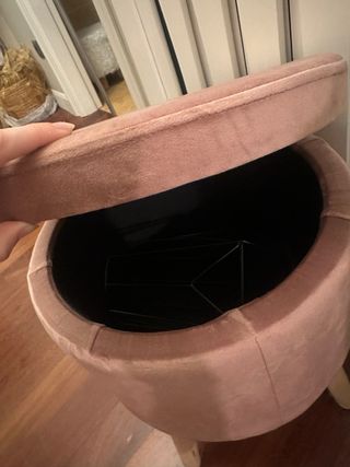 Taburete terciopelo rosa
