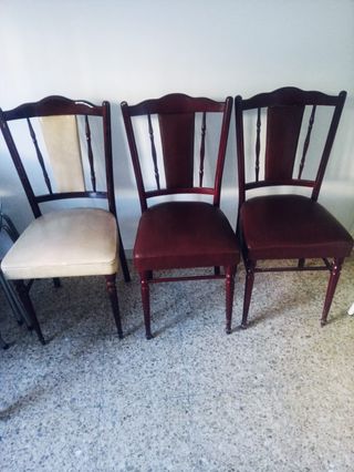 3 Sillas madera