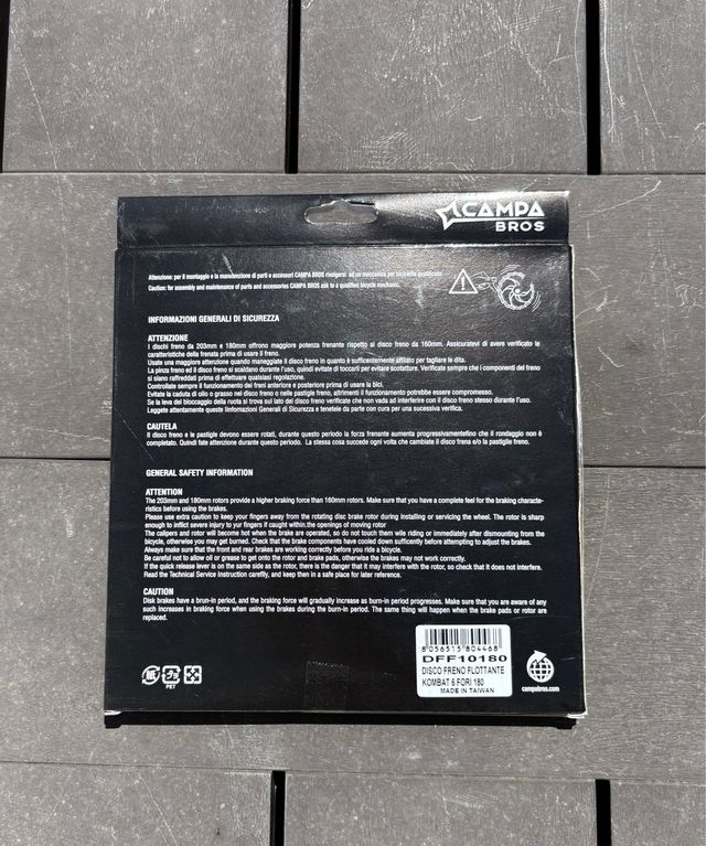 Disco freno Campa Bros FR-10SA 180mm