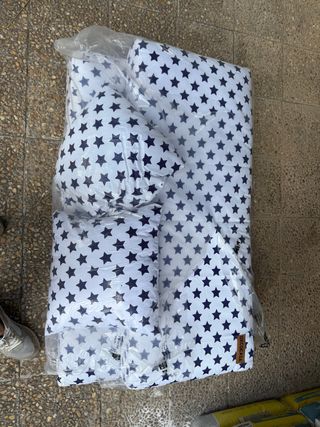 Cojines para pelets DECOCASA - Azul y Blanco