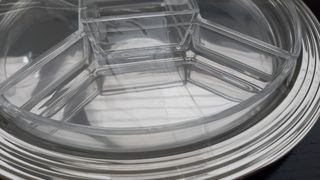 Antipastiera inox cristallo - 1 pz