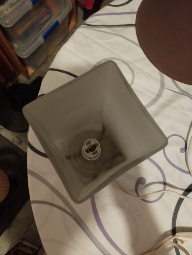 Lampara gris de cristal