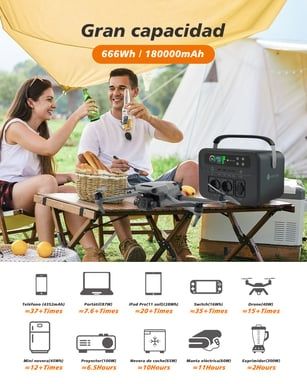 NOVOO 666Wh 18000mAh: Portátil