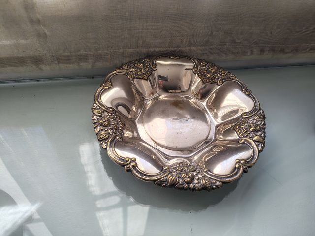 Plato alpaca antiguo