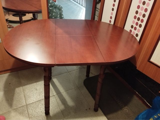 Mesa oval extensible madera