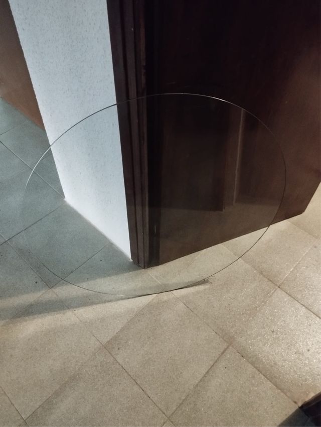 Cristal Redondo Mesa - Transparente